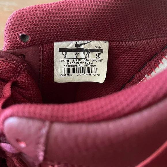 Nike Air Force 1 07 Team Red Sz 8 - Picture 6 of 8